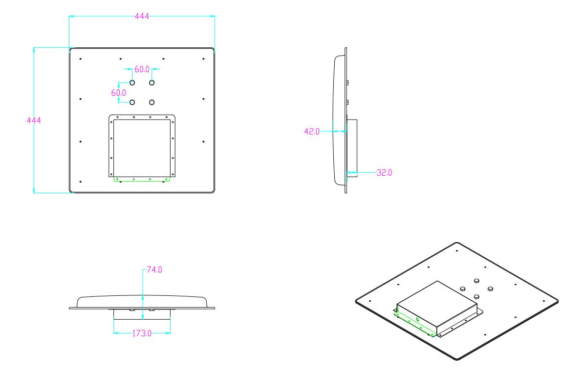D9152-12D installation dimension D9152-12D installation dimension
